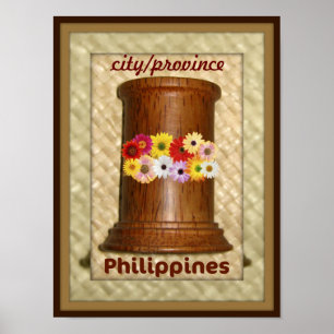 Poster Nom de votre ville ou province des Philippines Pos