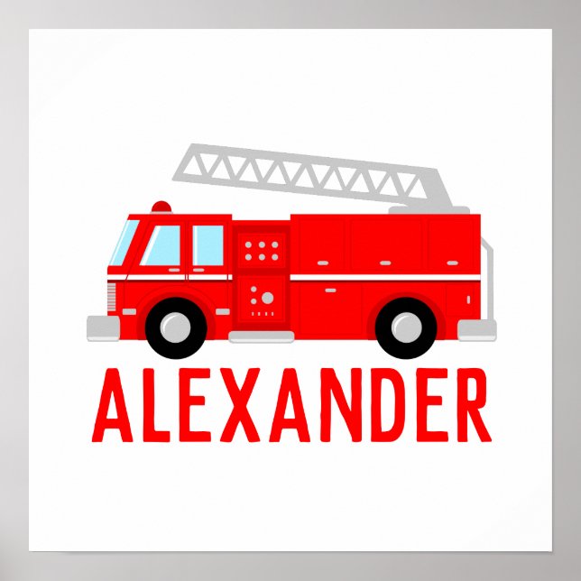 Poster Nom du camion de pompiers (Devant)