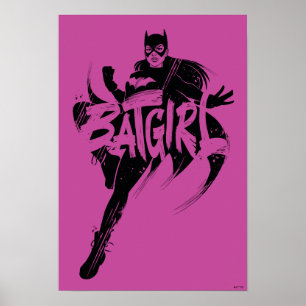 Poster Nom du pinceau encre Batgirl