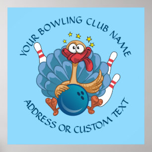 Poster Nom Du Propriétaire De Votre Bowling Club Avec La