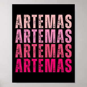 Poster Nom personnalisé Artemas I Love Artemas Vintage