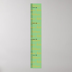Poster Nom personnalisé Cute Baby Boy Croissance Graphiqu