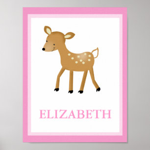 POSTER NOM PERSONNALISÉ DE LA FORÊT DE BOIS DEER IMPRIMER