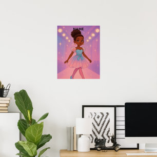 Poster Nom personnalisé fille