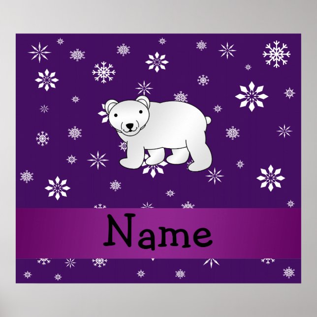 Poster Nom personnalisé Fléaux de neige pourpre de l'ours (Devant)