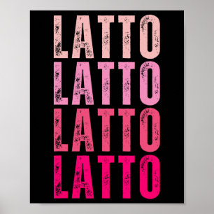 Poster Nom personnalisé Latto I Love Latto Vintage