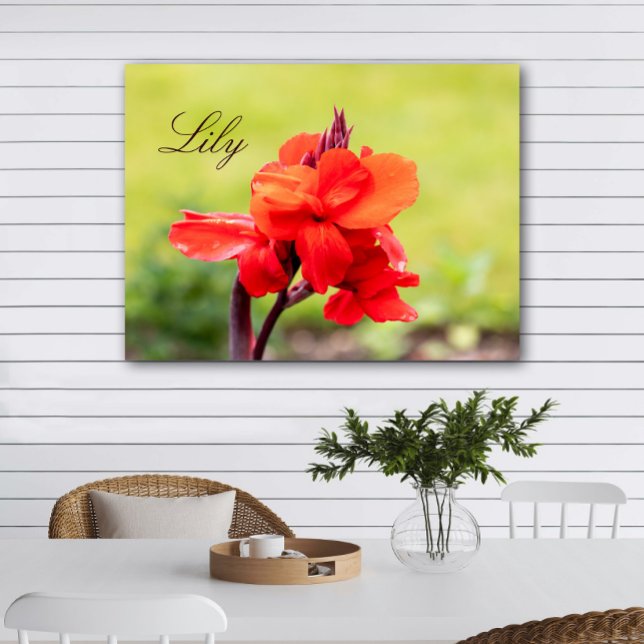 Poster Nom personnalisé Lily rouge (Créateur téléchargé)