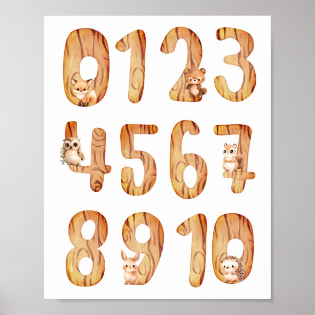 Poster Nombre Boy Nursery (Devant)