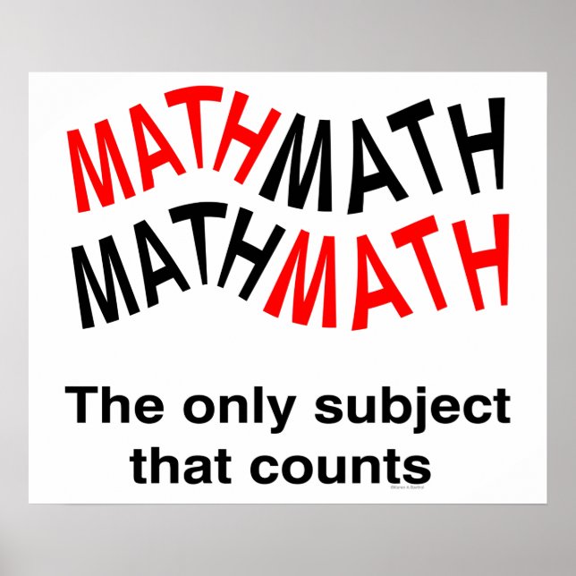 Poster Nombre de mathématiques (Devant)
