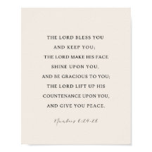 Nombres 6:24-26 Que le Seigneur vous bénisse