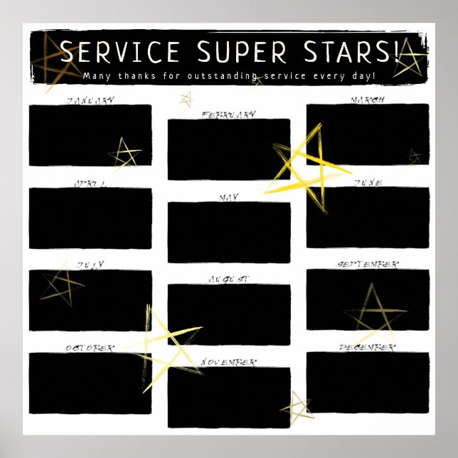 Poster Nombreux employés du mois photo affichage poste (Devant)