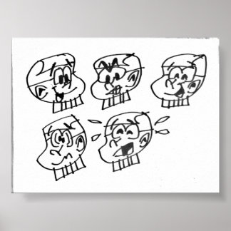 Poster Nombreux Visages De Steven W Warlock