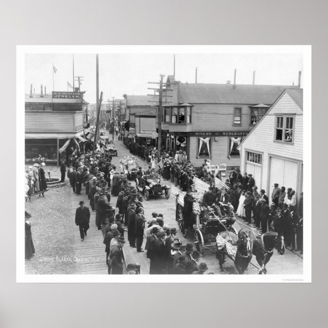 Poster Nome, Alaska 4 juillet Parade 1915 (Devant)