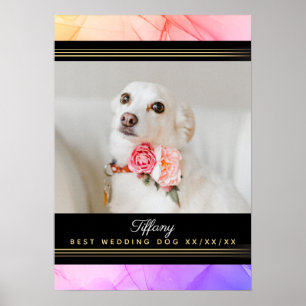 Poster Nommé Meilleur modèle de photo de chien de mariage
