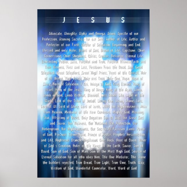 Poster Noms de l'agneau (Devant)