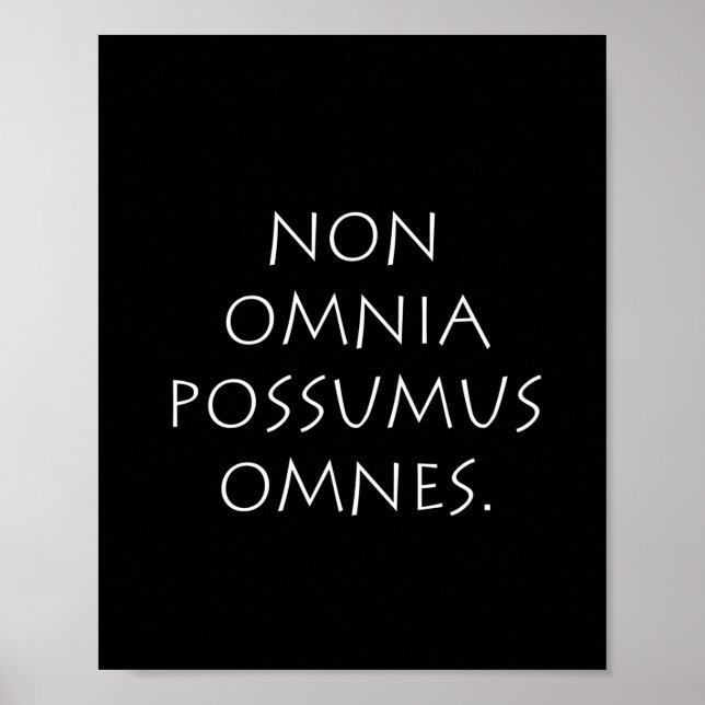 Poster Non Omnia Possumus Omnes (Devant)