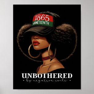 Poster Non Préoccupé Par Les Âmes Négatives Afro Black Gi