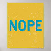NOPE - Typographie en Jaune et Bleu