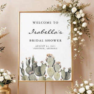 Poster Norah - Bohemian Prickly Pear Cactus Bridal Shower