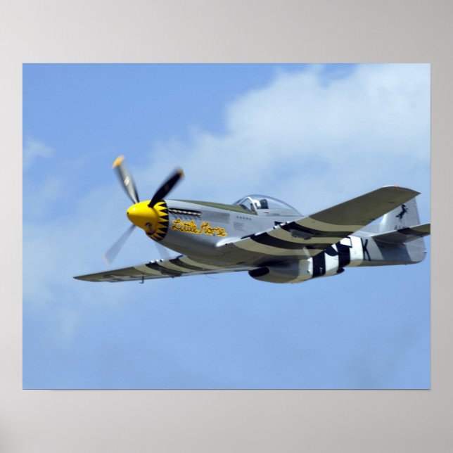 Poster Nord-Américain P-51D Mustang, Little Horse (Devant)