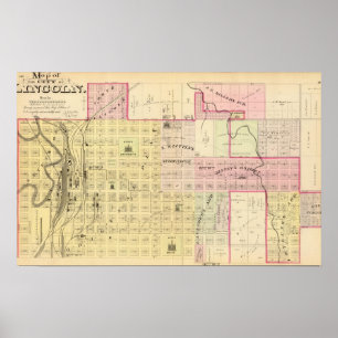 Poster Nord de Lincoln, Nébraska