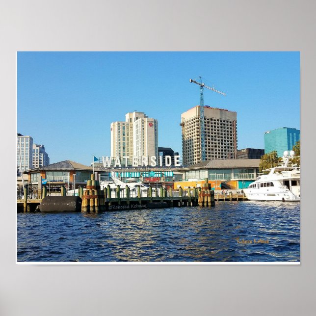Poster Norfolk, Virginia Waterside District (Devant)