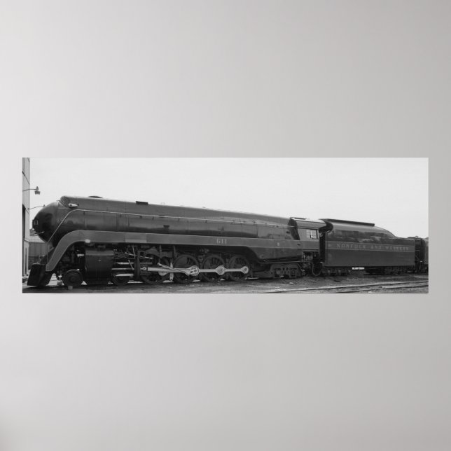 Poster Norfolk & Western Railway's #611 (Devant)