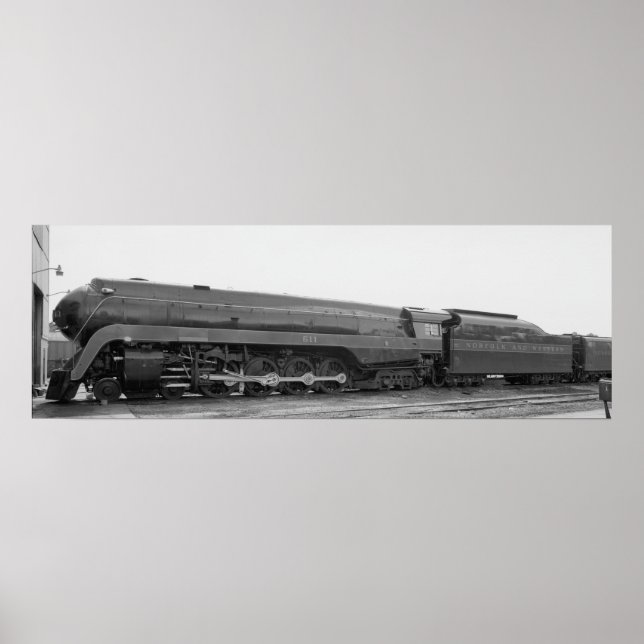 Poster Norfolk & Western Railway's #611 (Devant)