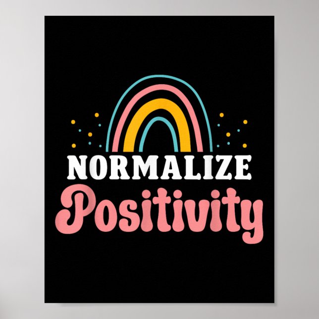 Poster Normalize Sitivity Rainbow Funny Saying Motivation (Devant)