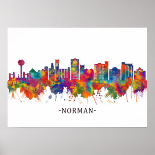 Poster Norman Oklahoma Skyline