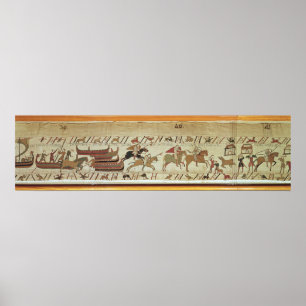 Poster Normans disembark at Pevensey and the knights