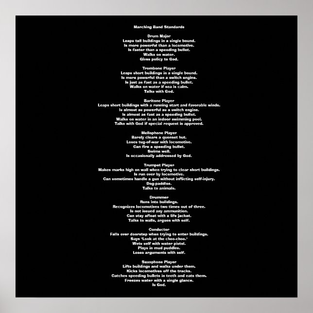 Poster Normes de bande de marquage (Devant)