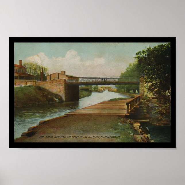 Poster Norristown PA Canal Lock Pennsylvanie (Devant)