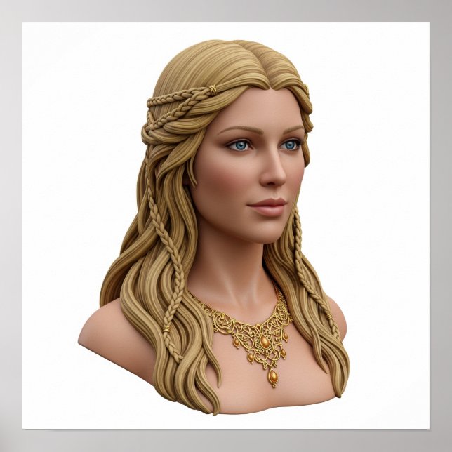 Poster Norse déesse Freyja Portrait (Devant)