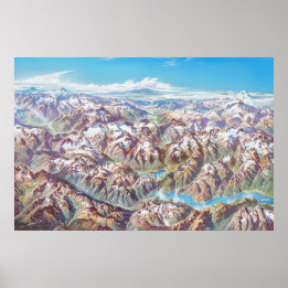 Poster North Cascades National Park Peinture Paysage