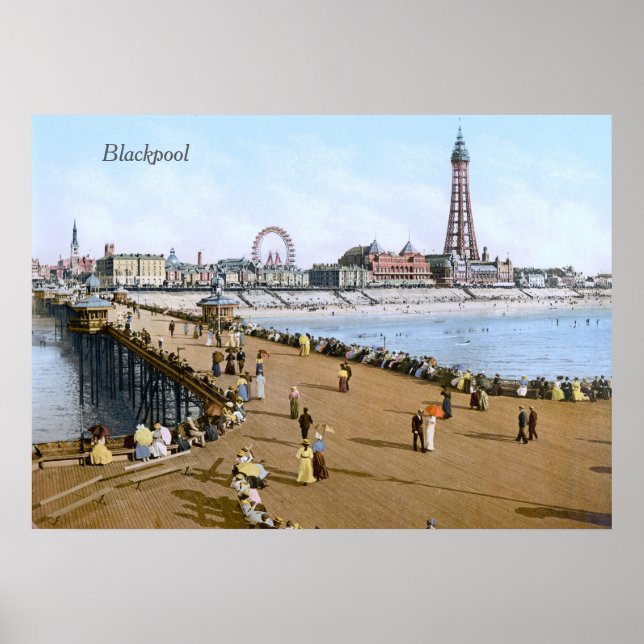 Poster North Pier à Blackpool, Angleterre (vers 1900) (Devant)
