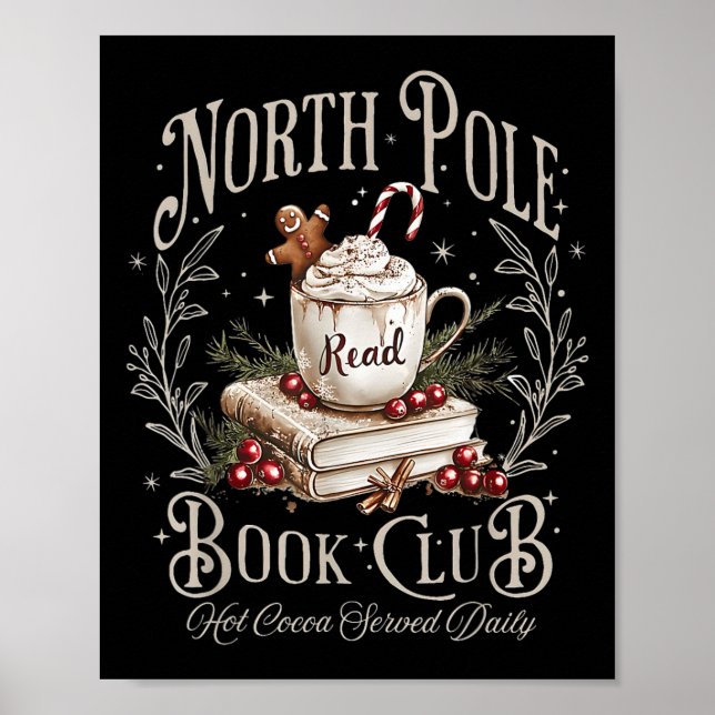 Poster North Pôle Book Club Noël Livres de Noël (Devant)
