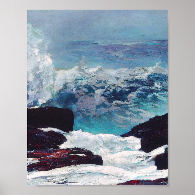 Poster Northeaster par Winslow Homer (Devant)