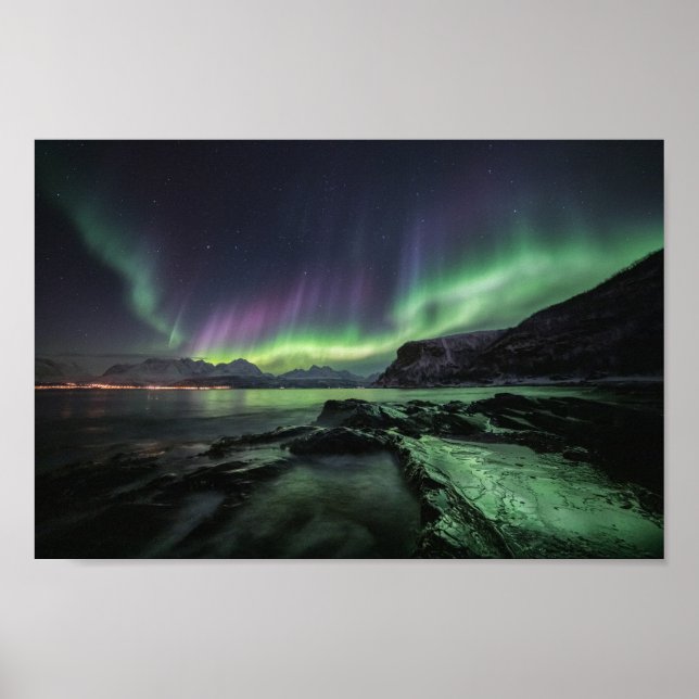 Poster Northern Lights North Norvège (Devant)