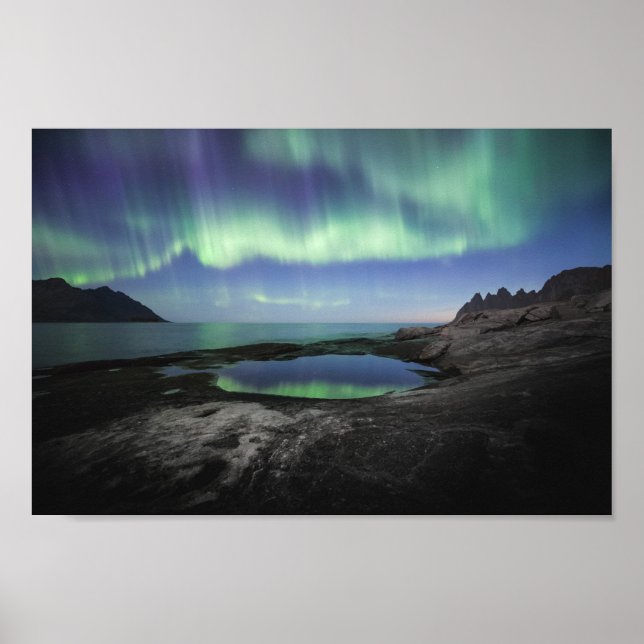 Poster Northern Lights Norvège (Devant)