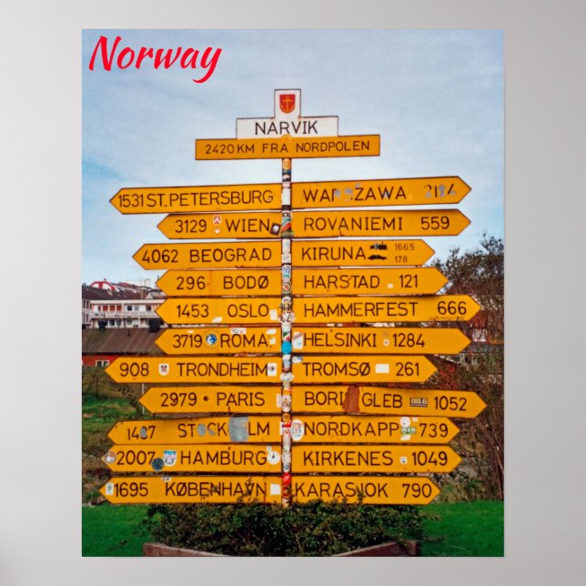 Poster Norvège (Devant)