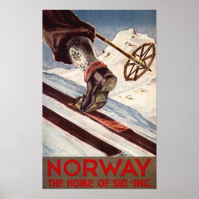 Poster Norvège - La maison du ski (Devant)