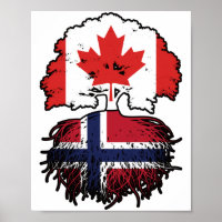 Norvège Norvégien Canadien Drapeau des racines de 