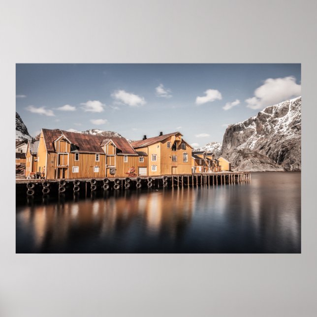 Poster Norvège Nusfjord Lofoten (Devant)