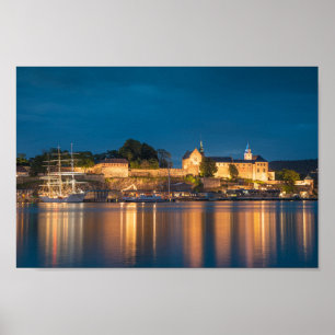 Poster Norvège Oslo Akershus Forteresse