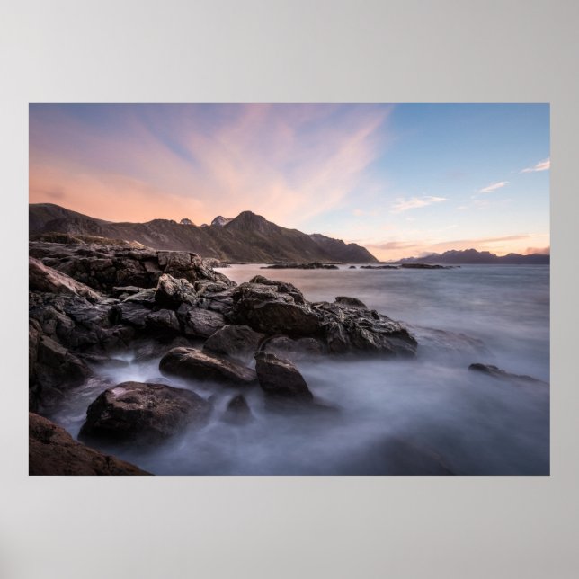 Poster Norvège Paysage photo (Devant)