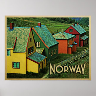 Poster Norvège vintage