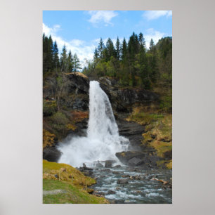 Poster norvégien sur les chutes d'eau