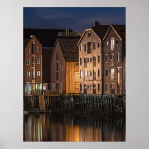 Poster Norway Trondheim Houses