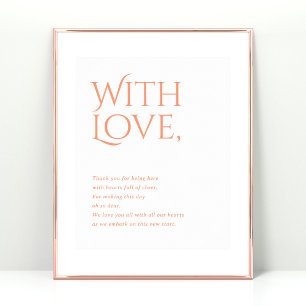 Poster Norwich Mariage Merci pour assister au panneau